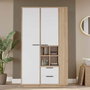 Hanah Home Armario Multiusos Natural y Blanco